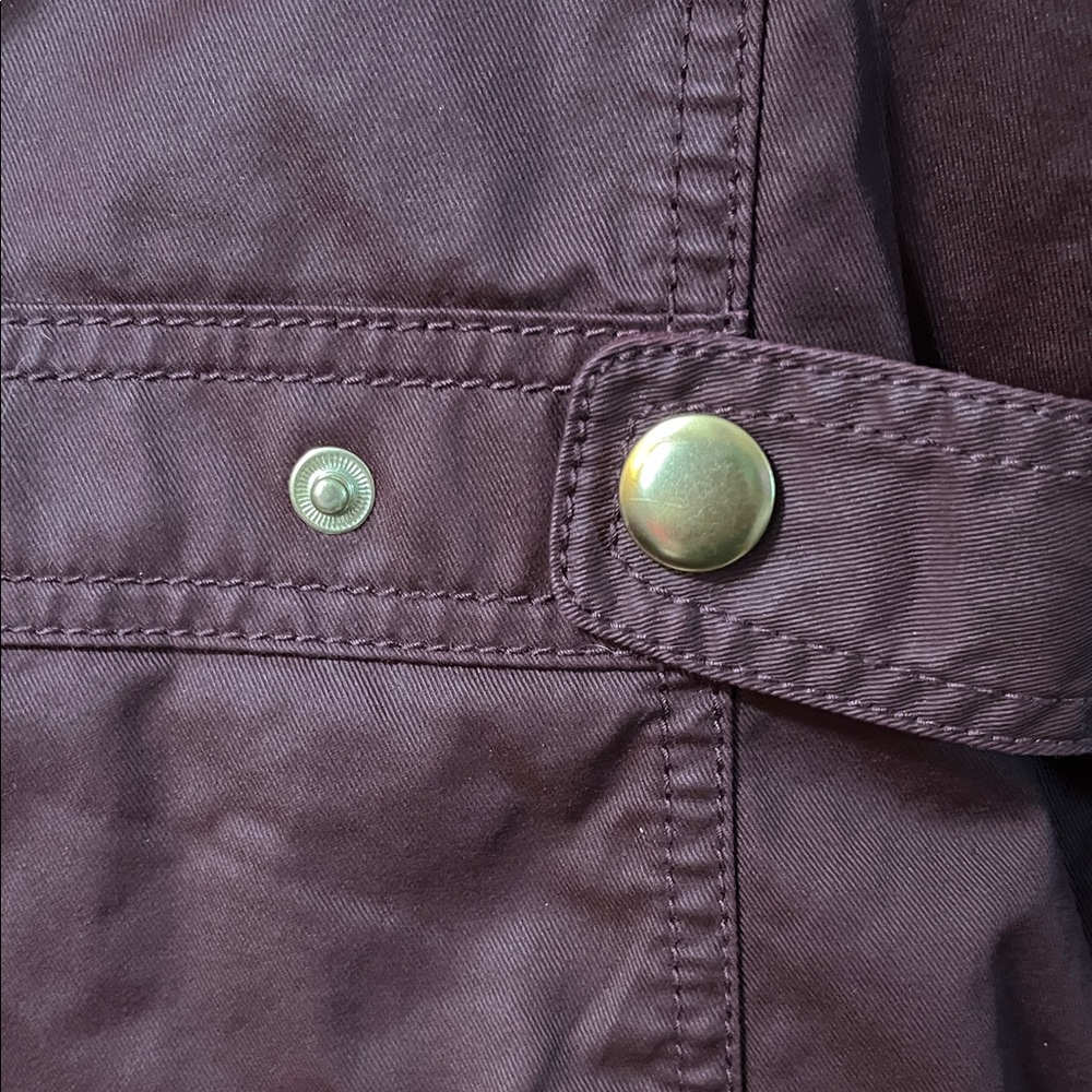J. Crew Downtown Field Wine Jacket with Gold Buttons Size PXS - Picture 7 of 10